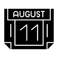 11 August Solid Style Icon