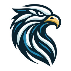 Stylized Eagle Head Vector Illustration for Mascot, Logo and Design