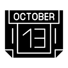 13 October Solid Style Icon