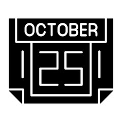 25 October Solid Style Icon