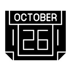 26 October Solid Style Icon