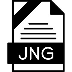 JNG File Format Solid Style Icon