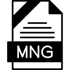 MPEG File Format Solid Style Icon