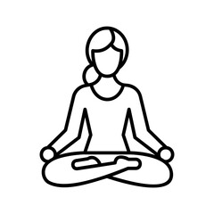 Woman sitting in a meditation pose