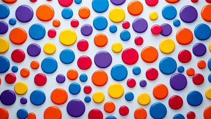 Fototapeta premium Vibrant playful circles create a fun atmosphere