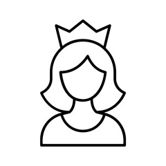 Woman's silhouette with a crown