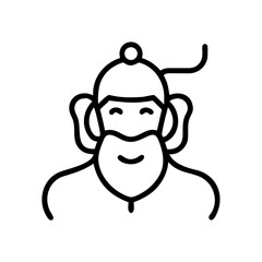 hanuman flat vector