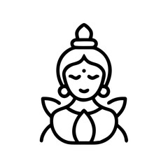 lakshmi flat vector