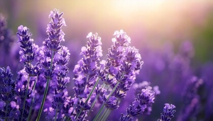 Obraz premium 美しいラベンダーの花畑