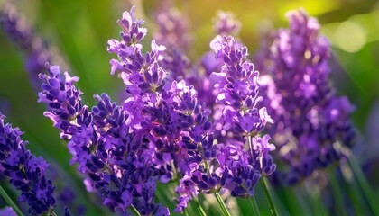 Naklejka premium 美しいラベンダーの花畑