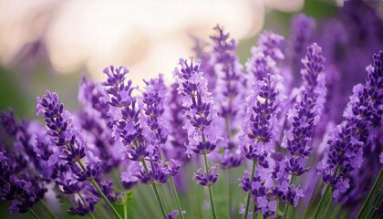 Obraz premium ラベンダーの花の風景、フォトジェニックで美しい花