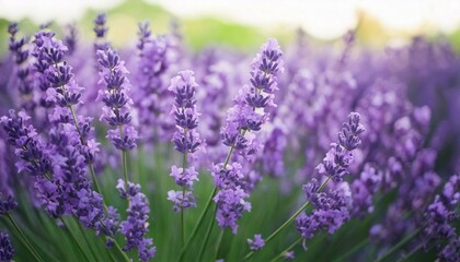 Obraz premium ラベンダーの花の風景、フォトジェニックで美しい花