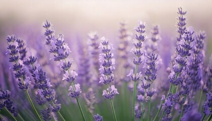 Fototapeta premium ラベンダーの花の風景、フォトジェニックで美しい花