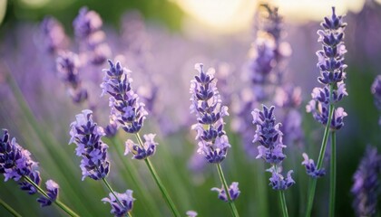 Obraz premium ラベンダーの花の風景、フォトジェニックで美しい花