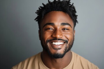 Obraz premium Happy laughing man, Generative AI