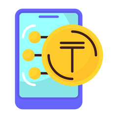 Kazakhstani Tenge Flat Icon