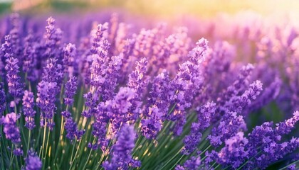 Obraz premium ラベンダーの花の風景、フォトジェニックで美しい花