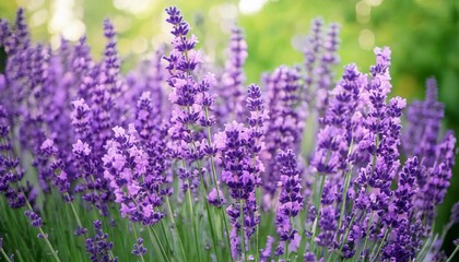 Obraz premium ラベンダーの花の風景、フォトジェニックで美しい花
