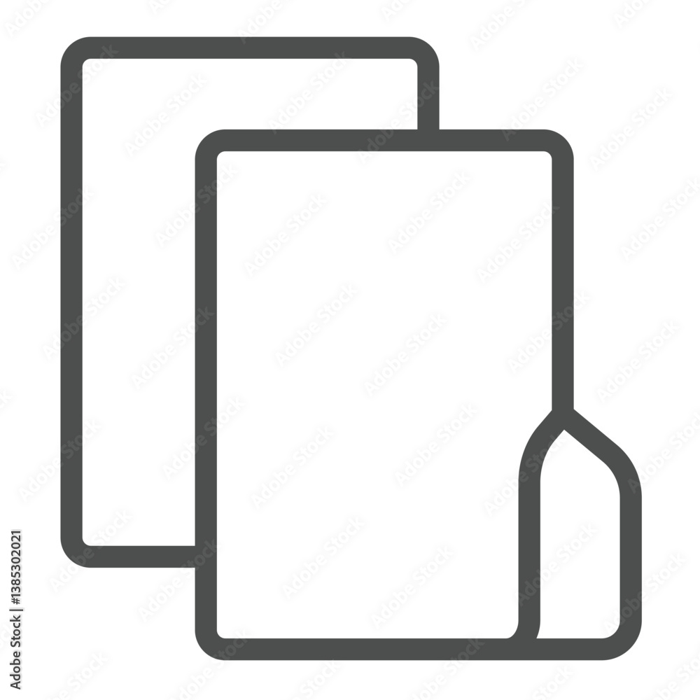 Poster copy folders move line icon, windows pack concept. vector graphics. drag and drop folder, copy sign 