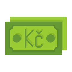 Czech Koruna Note Icon