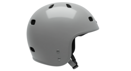 Isolated Gray Helmet with Visor for Safety