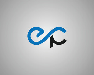 Letter EP abstract logo icon design template elements vector.