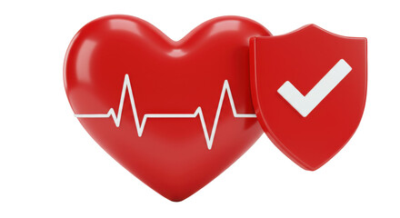 Isolated Heart with ECG Line and Shield for Health Protection