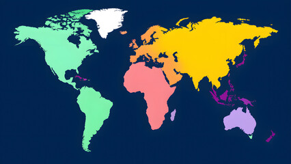 World map color modern vector
