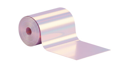 Isolated Holographic Iridescent Foil Roll with Reflective Surface