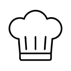 Chef hat vector icon illustration for culinary arts and restaurant industry perfect for menu design and logo 
