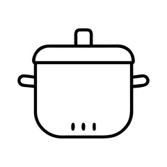 Stockpot cooking pot vector illustration for kitchenware and cookware design needs food preparation utensil