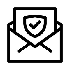 email protection line icon