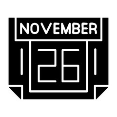 Obraz premium 26 November Solid Style Icon