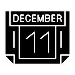 11 December Solid Style Icon
