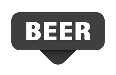 beer sticker. beer sign on transparent background