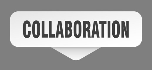 collaboration sticker. collaboration sign isolated on gray background