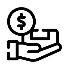 cash on delivery line icon