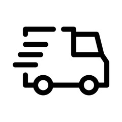 delivery truck line icon