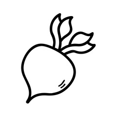 red-beet flat vector