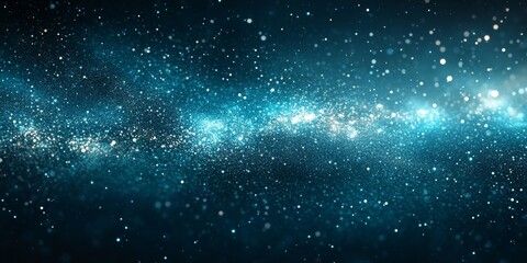 Teal blue green white black blurred abstract gradient background grainy noise texture glowing light large banner, Generative AI