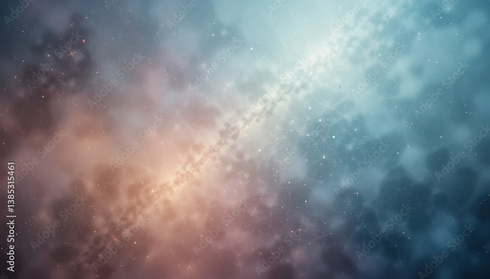 Poster cosmic journey through celestial nebula outer space digital artwork ethereal environment wide-angle 