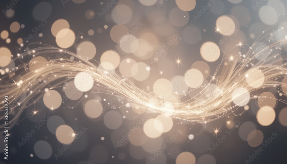 Poster captivating light bokeh effects abstract background digital art soft focus aesthetic design mood enh