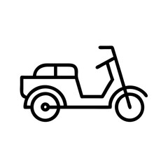 loader-motorcycle flat vector