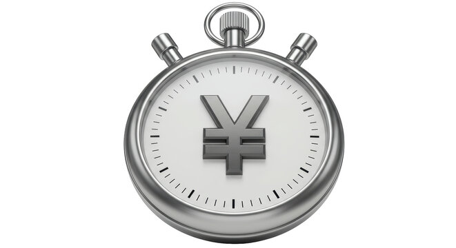 recommend clip art: Isolated Stopwatch with Yen Currency Symbol