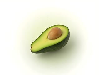 avocado isolated on white