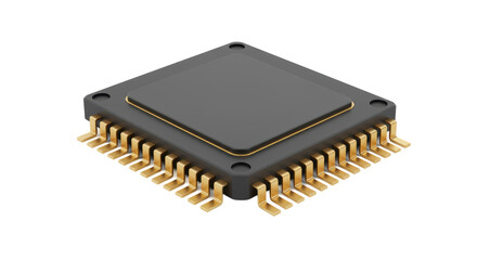 Isolated Rectangular Microchip for Computer Technology