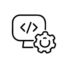 custom-coding flat vector