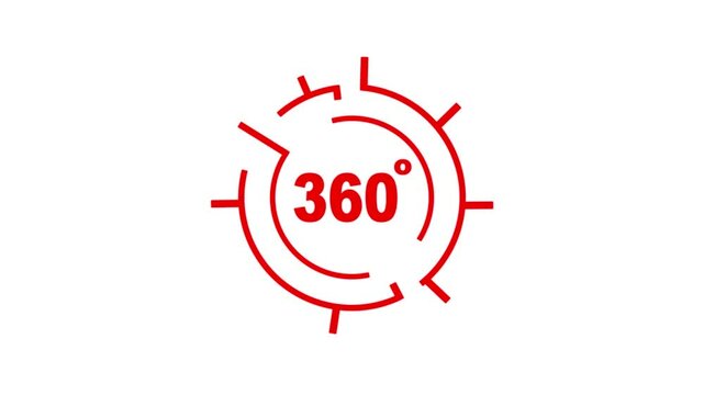 360 degree view icon animation, Icon 360&deg; animation with optional lama matte.