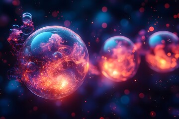 Ethereal social media bubbles reflect dynamic sentiment analysis