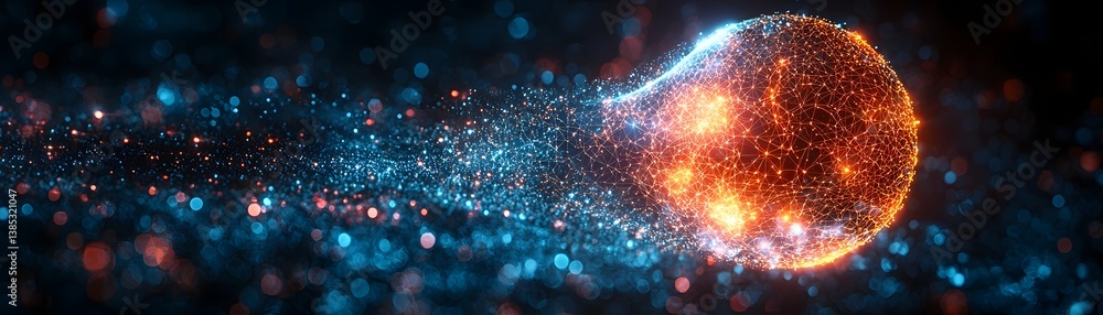 Poster glowing neural network symbolizing sentiment analysis